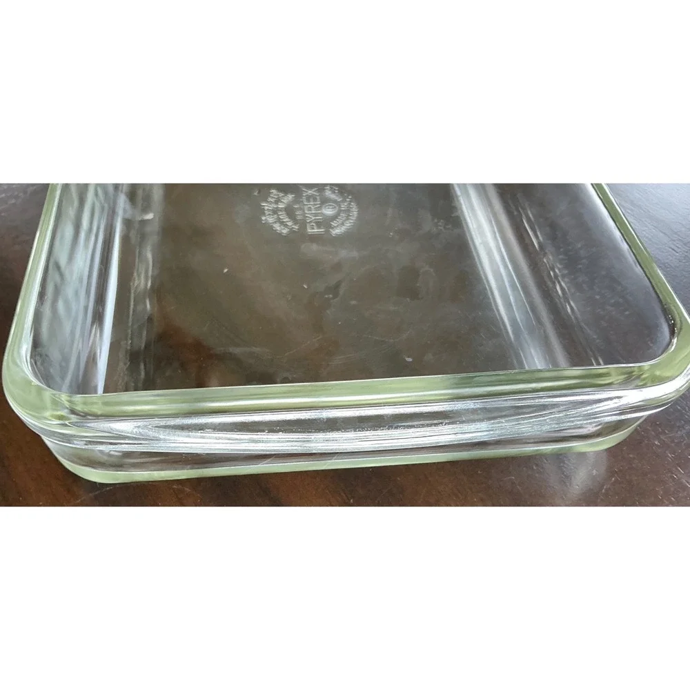 Pyrex Vintage Clear Glass Baking Dish Rectangular Casserole 12.5x8 232 Ovenware